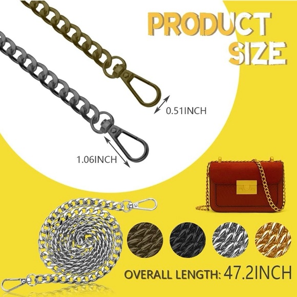 Silver Unbranded Crossbody Chain - Picture 2 of 2